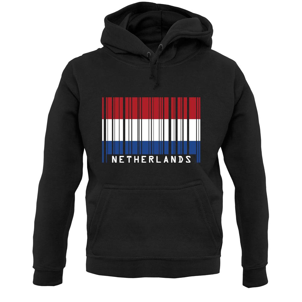 Netherlands Barcode Style Flag Unisex Hoodie