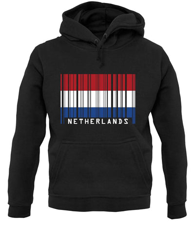 Netherlands Barcode Style Flag unisex hoodie