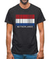 Netherlands Barcode Style Flag Mens T-Shirt