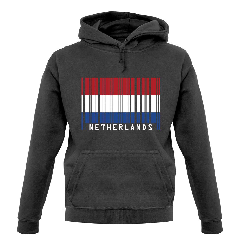 Netherlands Barcode Style Flag unisex hoodie