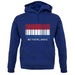 Netherlands Barcode Style Flag unisex hoodie