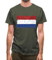 Netherlands Grunge Style Flag Mens T-Shirt