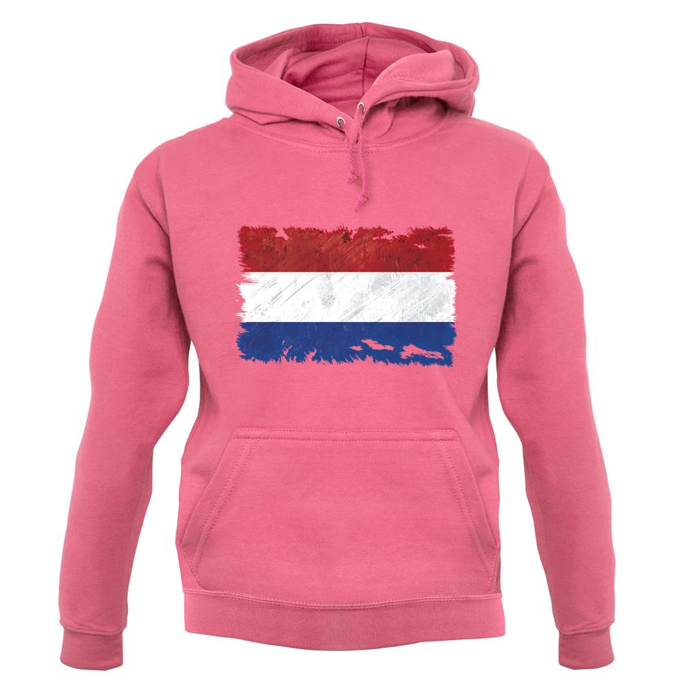 Netherlands Grunge Style Flag unisex hoodie