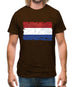 Netherlands Grunge Style Flag Mens T-Shirt