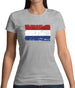 Netherlands Grunge Style Flag Womens T-Shirt