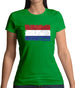 Netherlands Grunge Style Flag Womens T-Shirt