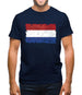 Netherlands Grunge Style Flag Mens T-Shirt