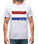 Netherlands Grunge Style Flag Mens T-Shirt