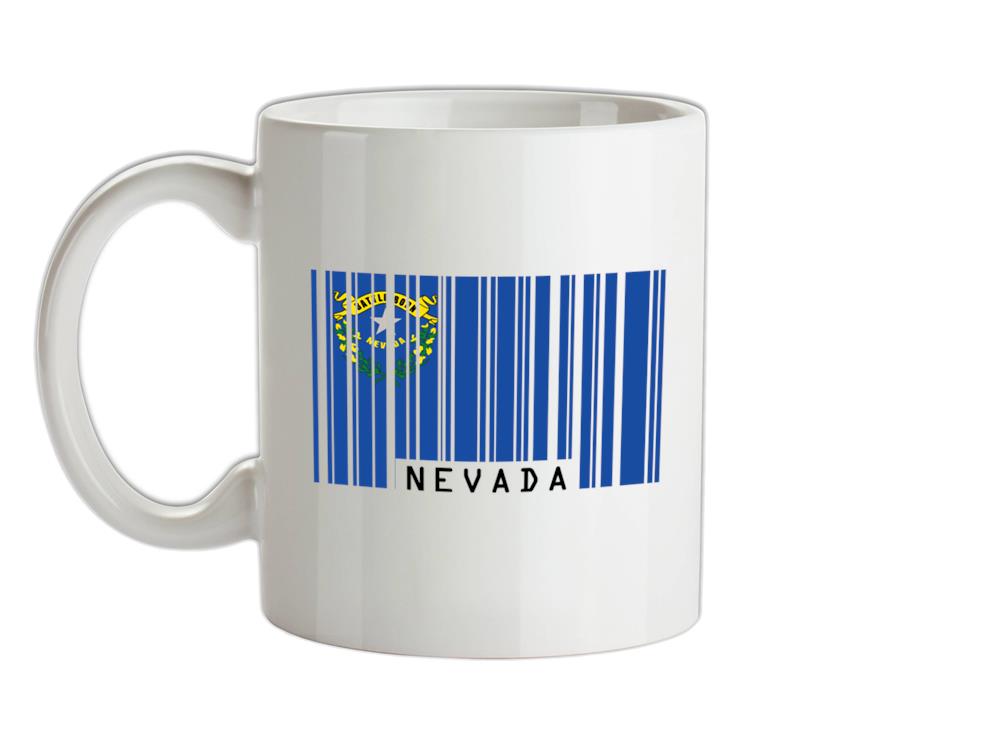 Nevada Barcode Style Flag Ceramic Mug
