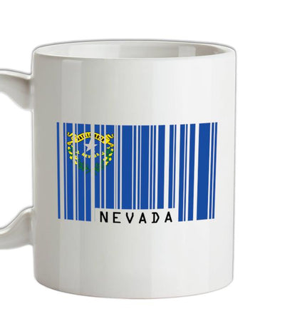 Nevada Barcode Style Flag Ceramic Mug