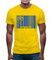 Nevada Barcode Style Flag Mens T-Shirt
