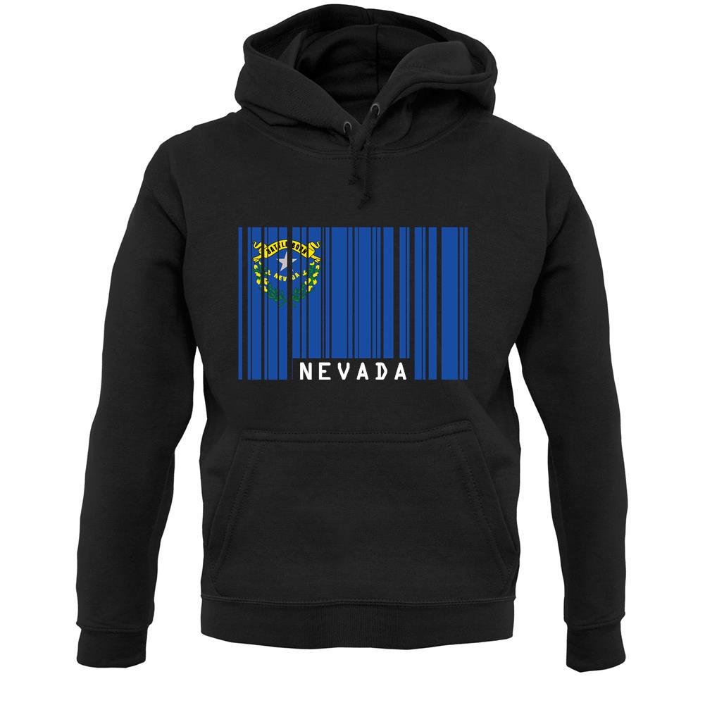 Nevada Barcode Style Flag Unisex Hoodie