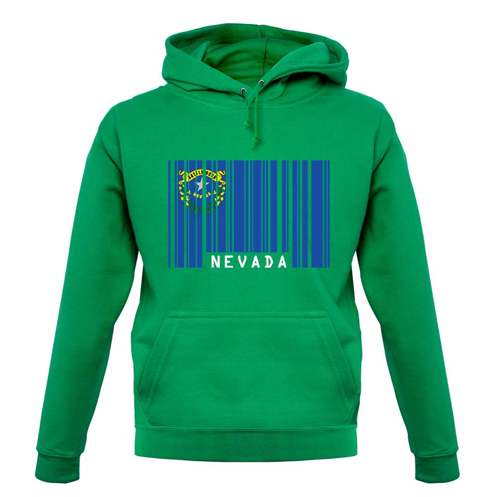 Nevada Barcode Style Flag unisex hoodie