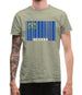 Nevada Barcode Style Flag Mens T-Shirt
