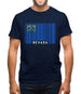 Nevada Barcode Style Flag Mens T-Shirt