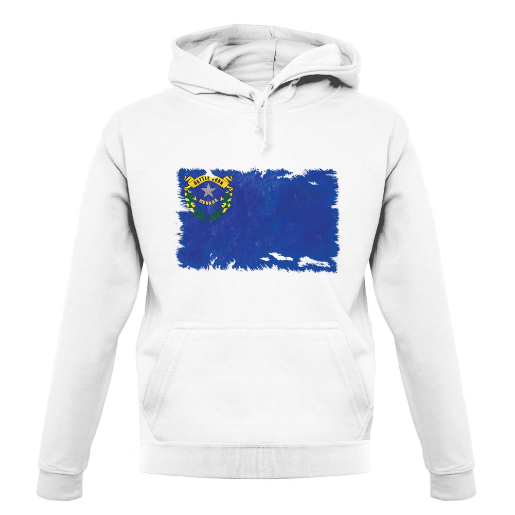 Nevada Grunge Style Flag unisex hoodie