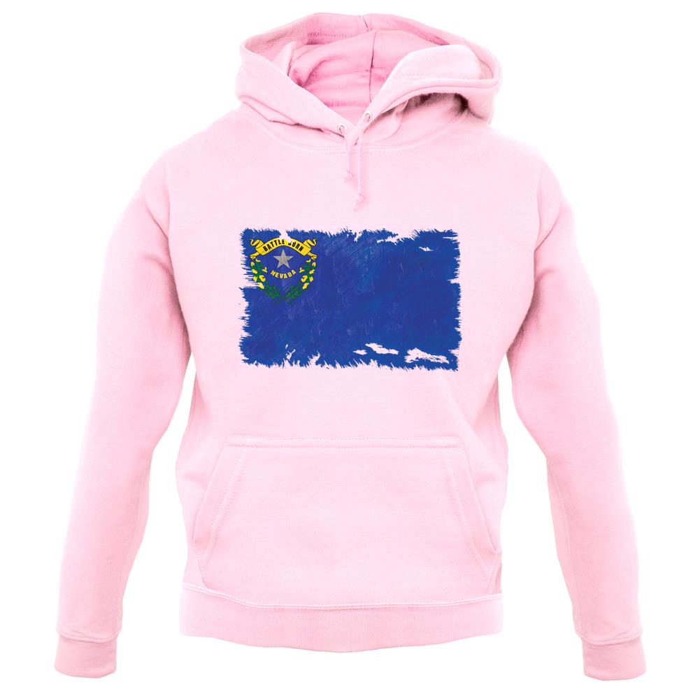 Nevada Grunge Style Flag unisex hoodie