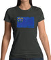 Nevada Grunge Style Flag Womens T-Shirt