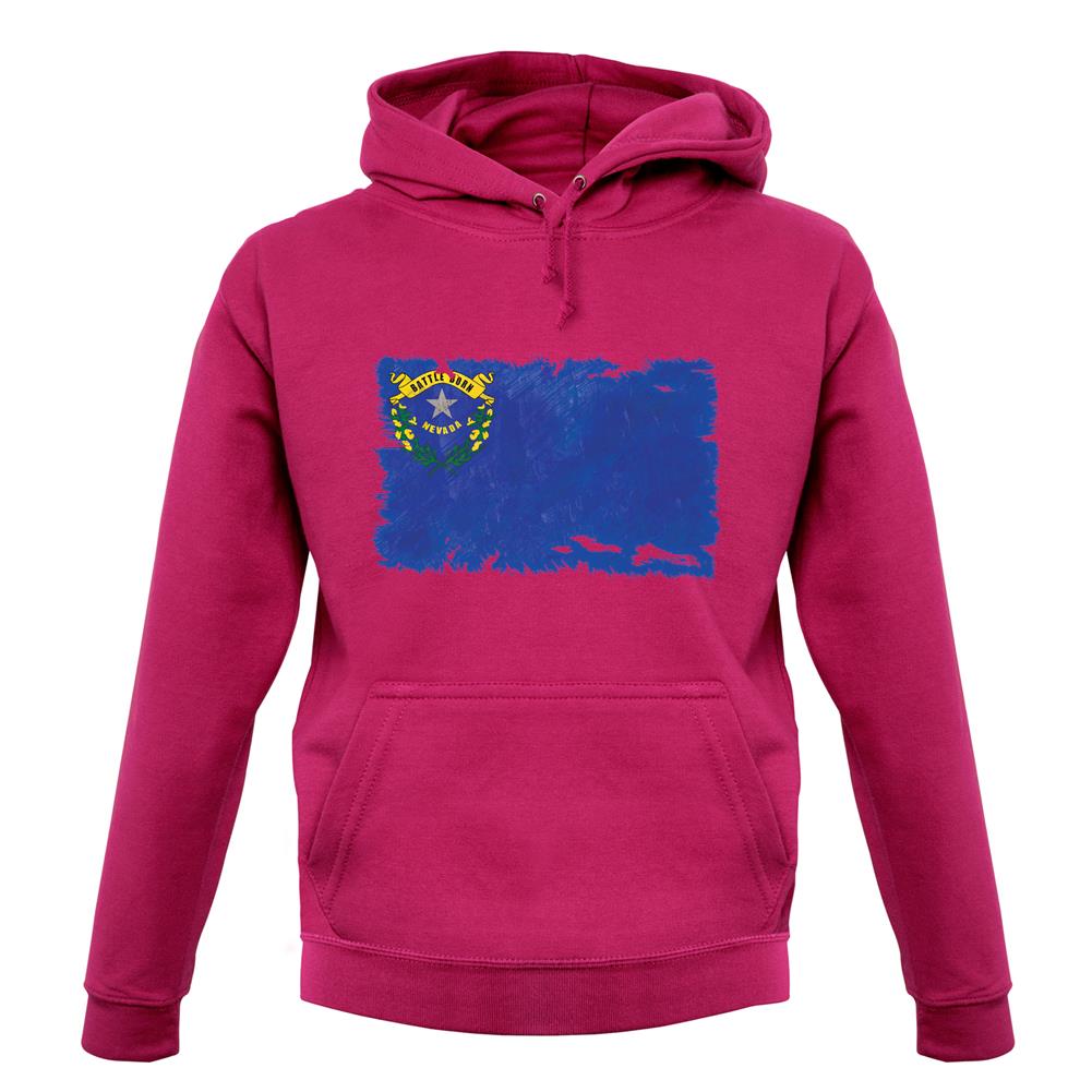 Nevada Grunge Style Flag unisex hoodie