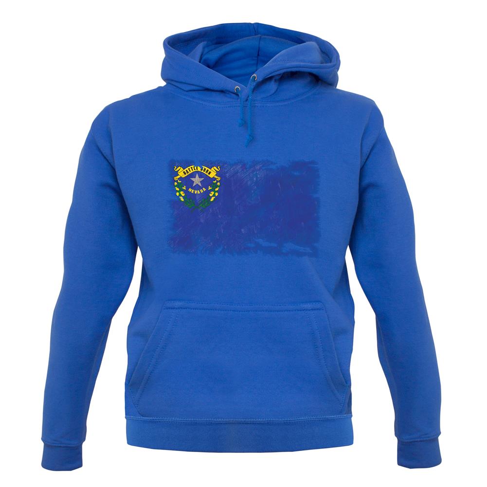 Nevada Grunge Style Flag unisex hoodie