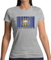 New Hampshire  Barcode Style Flag Womens T-Shirt