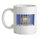 New Hampshire Barcode Style Flag Ceramic Mug