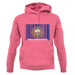 New Hampshire  Barcode Style Flag unisex hoodie