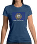 New Hampshire  Barcode Style Flag Womens T-Shirt