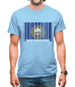 New Hampshire  Barcode Style Flag Mens T-Shirt