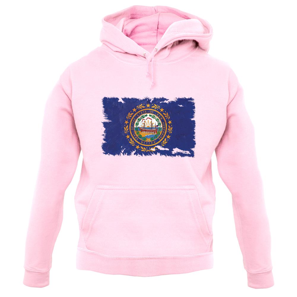 New Hampshire Grunge Style Flag unisex hoodie