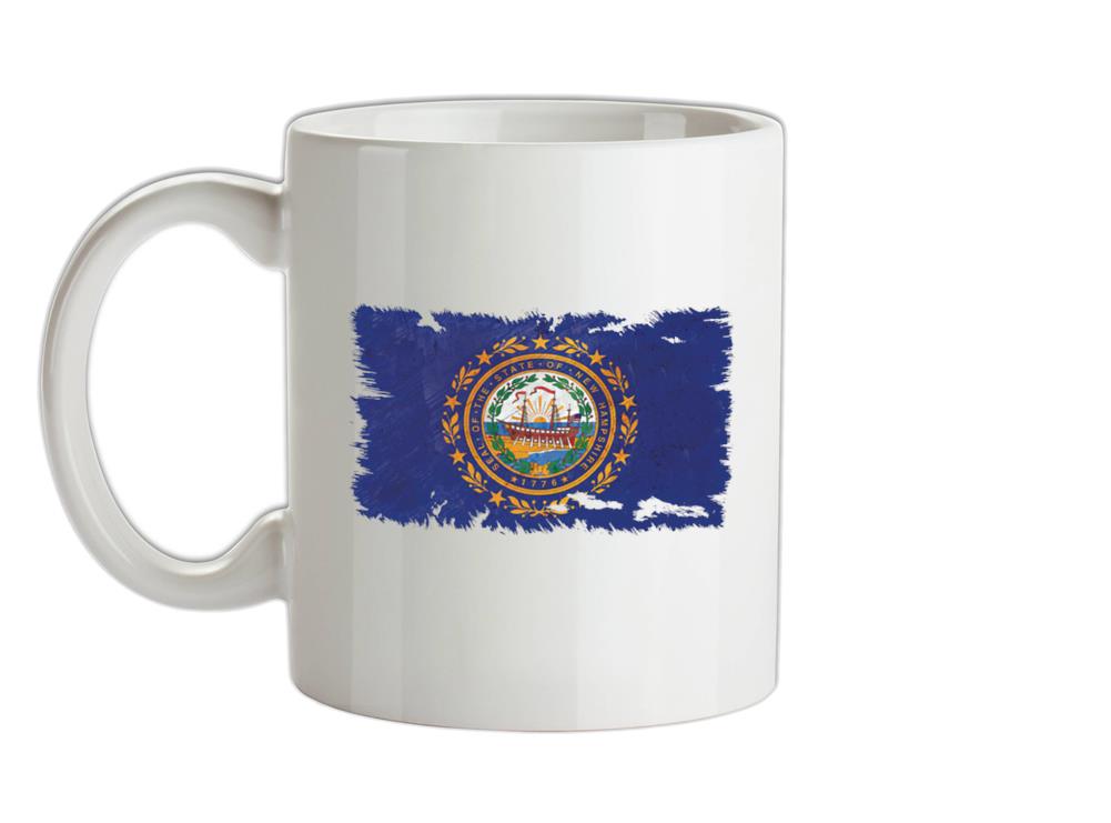 New Hampshire Grunge Style Flag Ceramic Mug