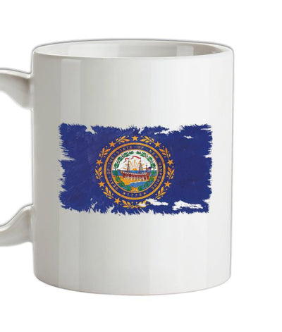 New Hampshire Grunge Style Flag Ceramic Mug