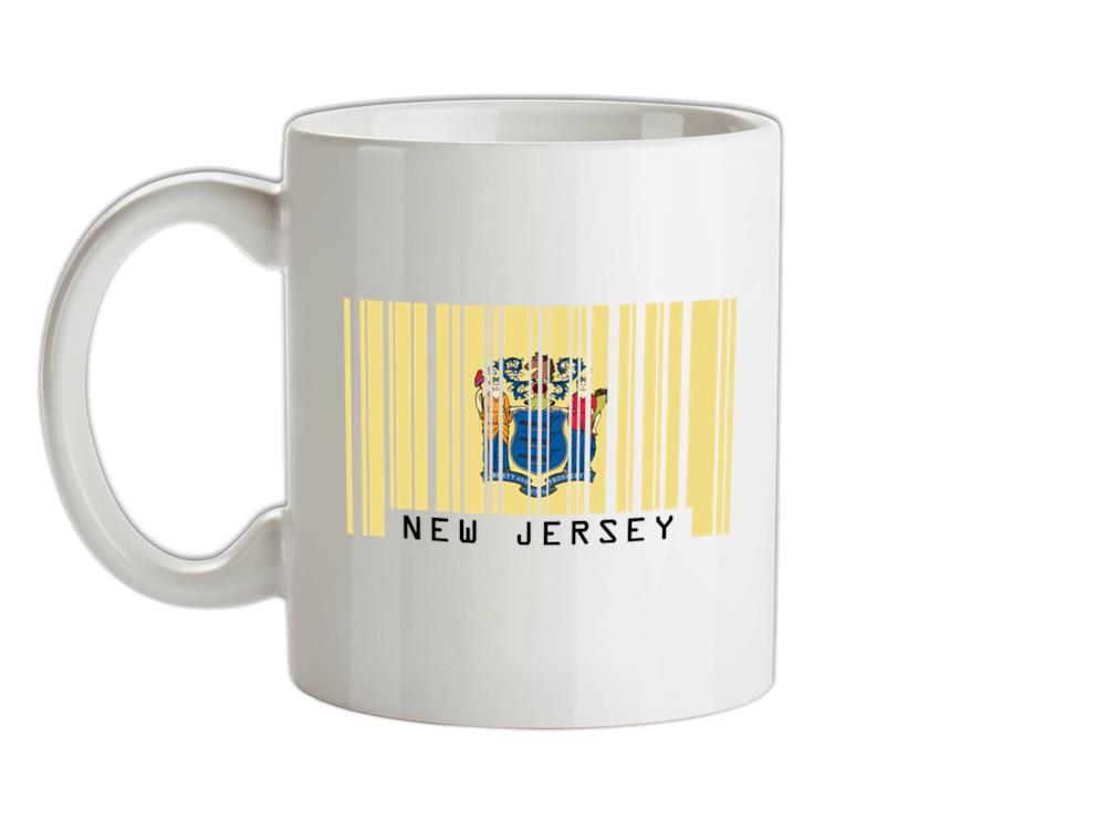 New Jersey Barcode Style Flag Ceramic Mug