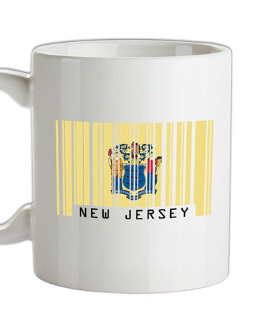 New Jersey Barcode Style Flag Ceramic Mug