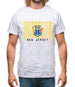 New Jersey  Barcode Style Flag Mens T-Shirt