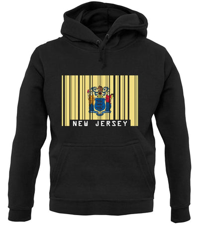New Jersey  Barcode Style Flag unisex hoodie