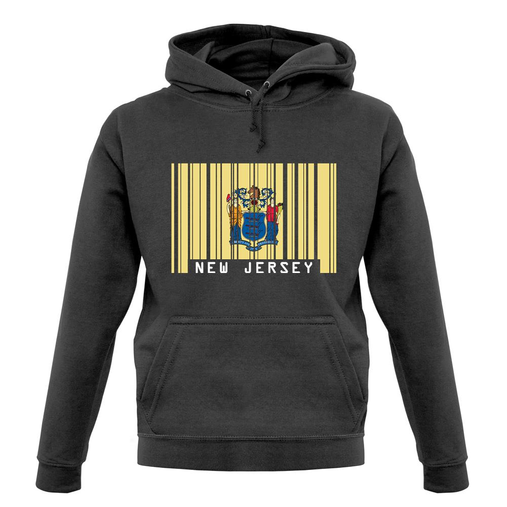 New Jersey  Barcode Style Flag unisex hoodie