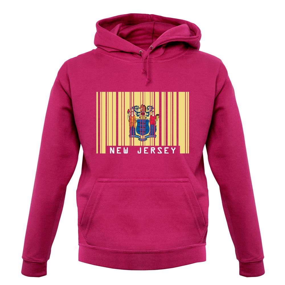 New Jersey  Barcode Style Flag unisex hoodie