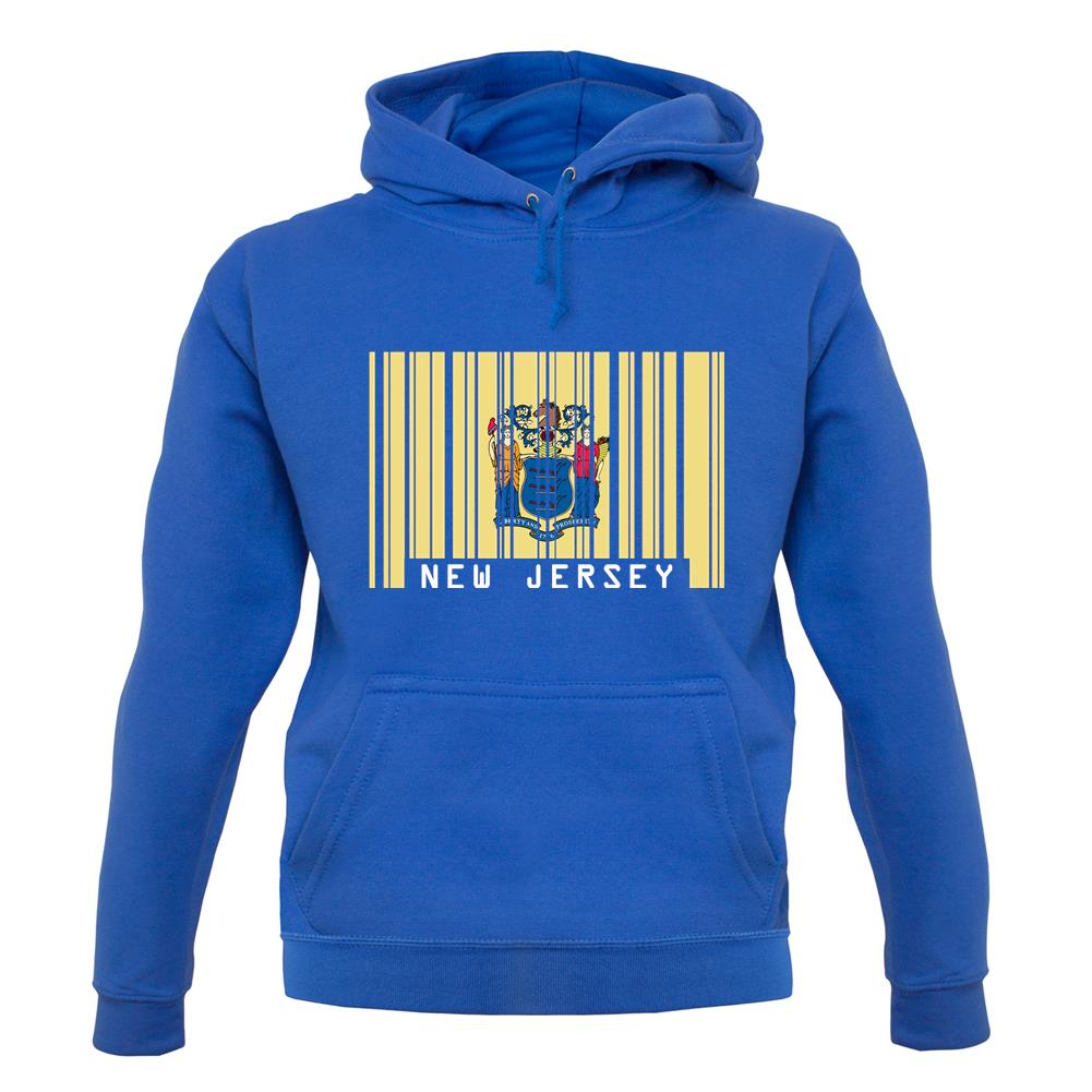 New Jersey  Barcode Style Flag unisex hoodie