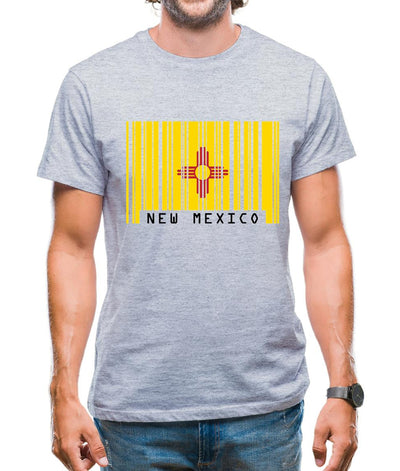 New Mexico  Barcode Style Flag Mens T-Shirt