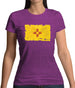 New Mexico Grunge Style Flag Womens T-Shirt