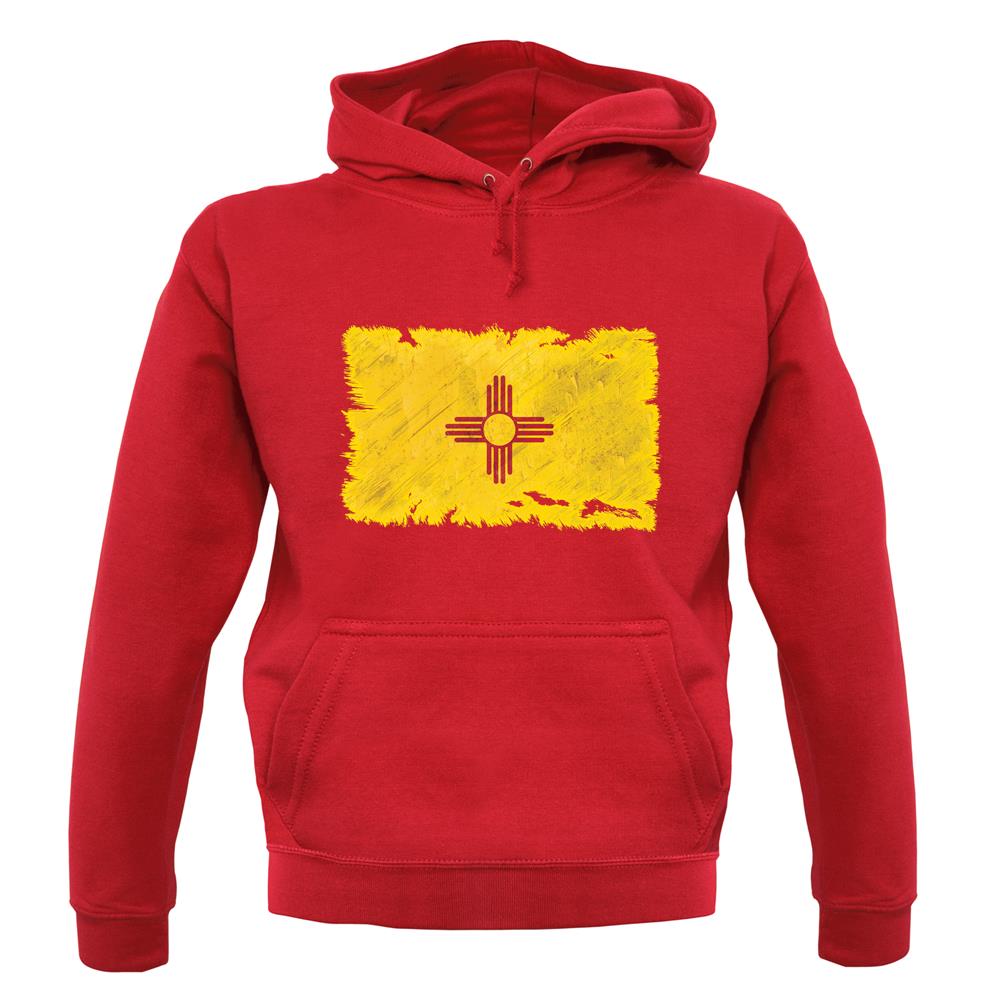 New Mexico Grunge Style Flag unisex hoodie