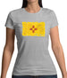 New Mexico Grunge Style Flag Womens T-Shirt