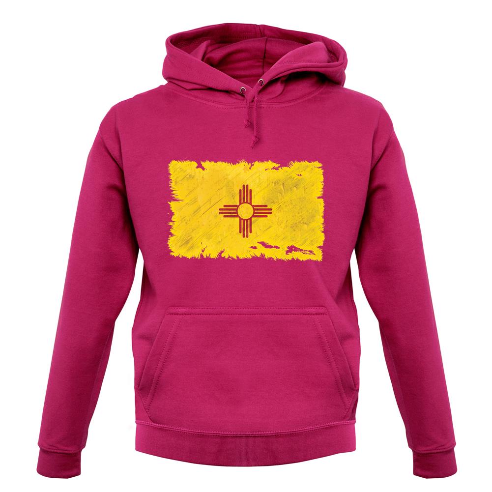 New Mexico Grunge Style Flag unisex hoodie