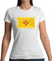 New Mexico Grunge Style Flag Womens T-Shirt