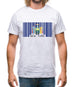 New York  Barcode Style Flag Mens T-Shirt