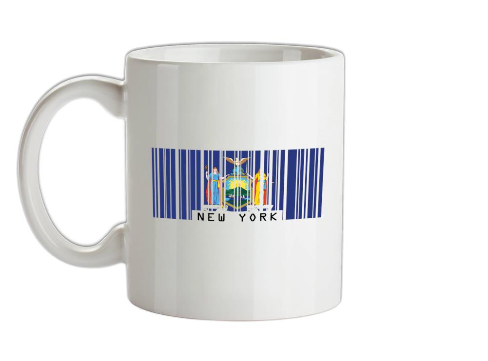 New York Barcode Style Flag Ceramic Mug