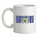 New York Barcode Style Flag Ceramic Mug