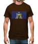 New York  Barcode Style Flag Mens T-Shirt