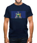 New York  Barcode Style Flag Mens T-Shirt